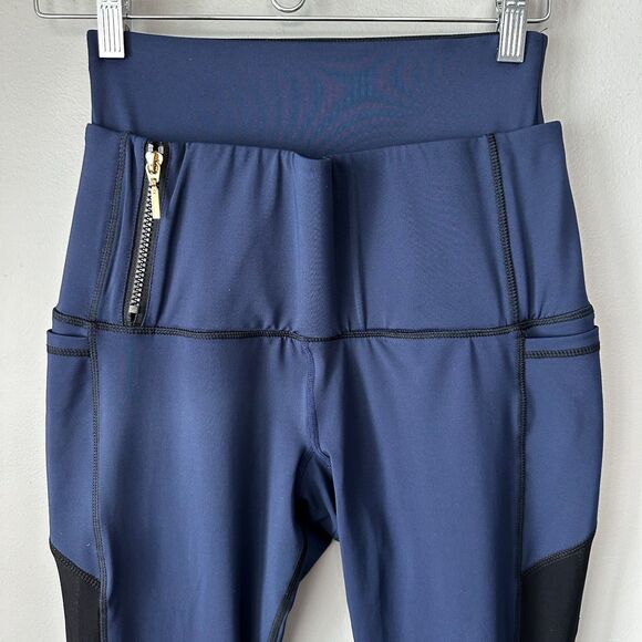 Dene Adams Conceal Carry Navy Leggings Mesh Sides Womens Medium - Picture 2 of 6